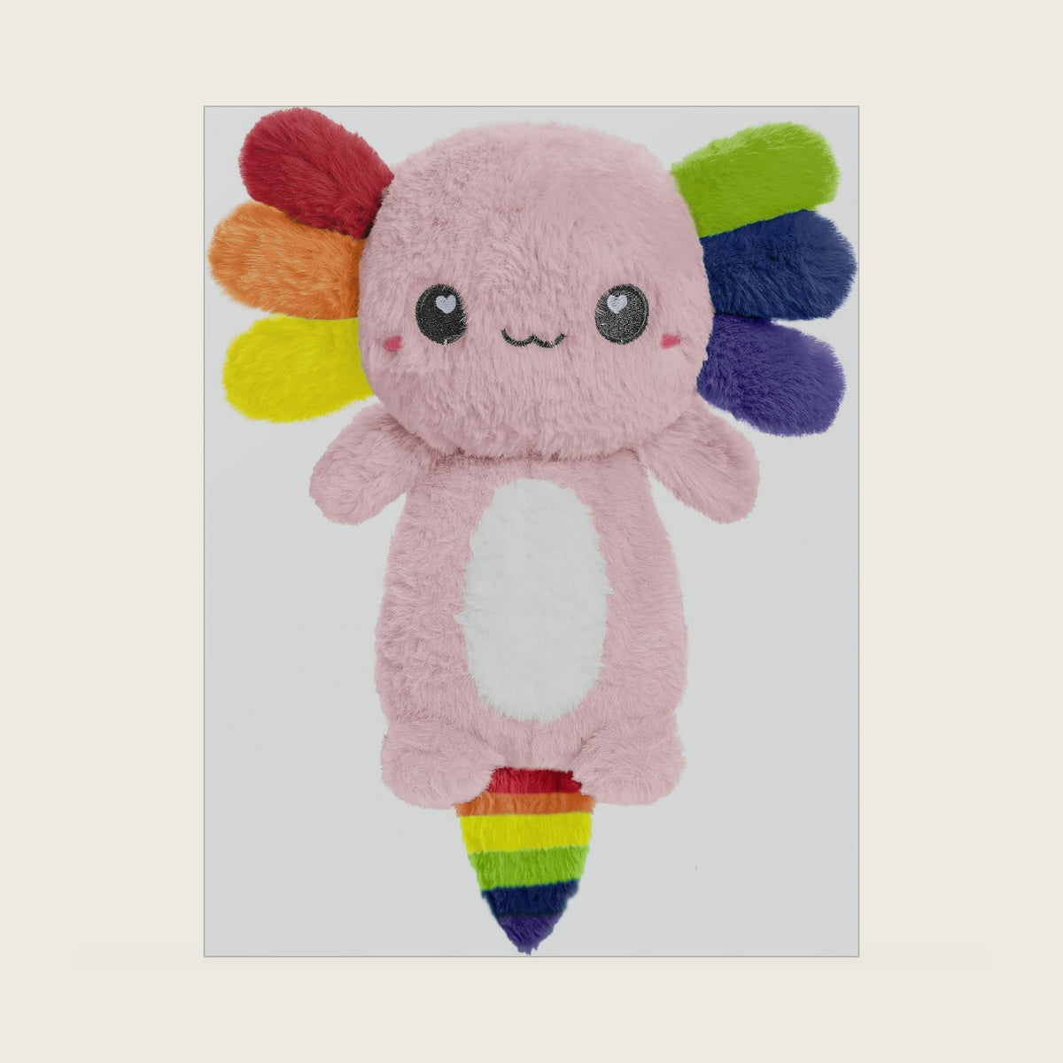Axolotl Microwavable Stuffed Animals Unscented Heating Pad, Rainbow, 1.5lbs Soft Cozy Hot and Cold Plushie Heating Pad for Women and Kids, Cute Warm Pillow Plush Gifts for Axolotl Lovers