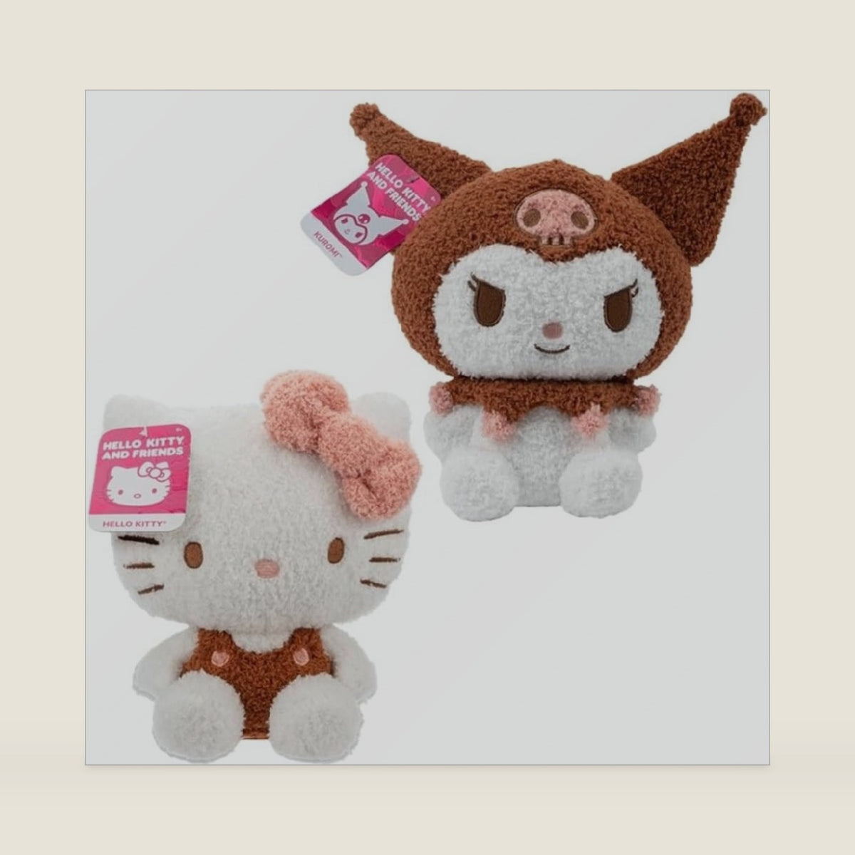 and Friends 8" Plush 2-Pack - & Kuromi - Officially Licensed - Get Two 2025 Authentic Limited Edition Collectible Soft Stuffed Animal Toy Figures - Gift for Kids, Boys, Girls