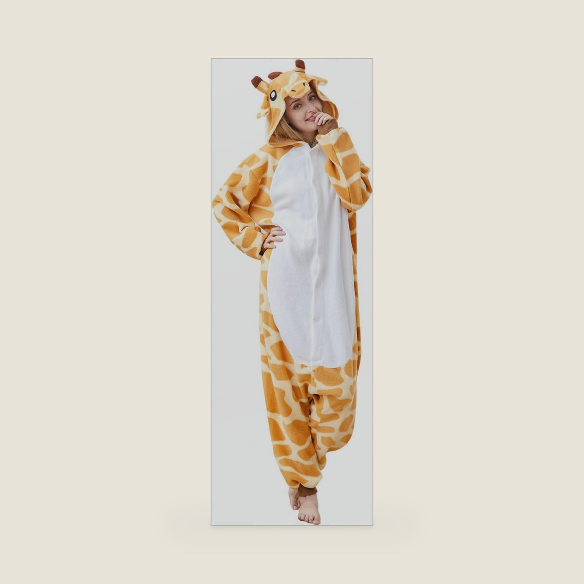 Adult Giraffe Onesie Cosplay Costume Halloween Outwear