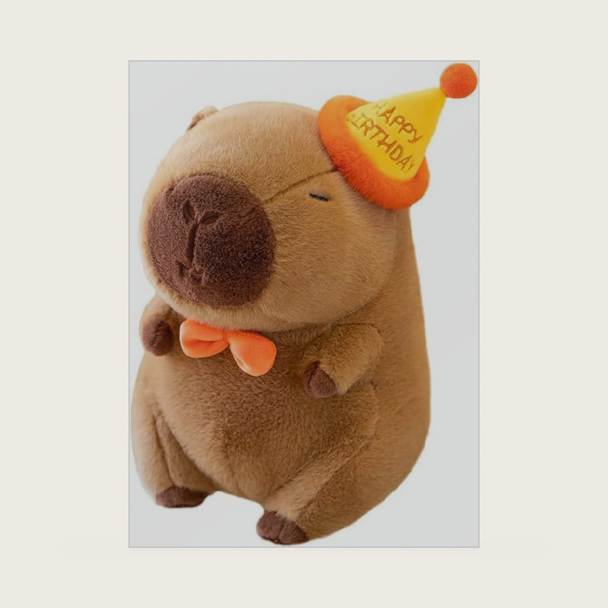 Cute Birthday Capybara Plush,12inch Capybara Stuffed Animal Soft Stuffed Toy Birthday Gifts Party Decoration for Kids