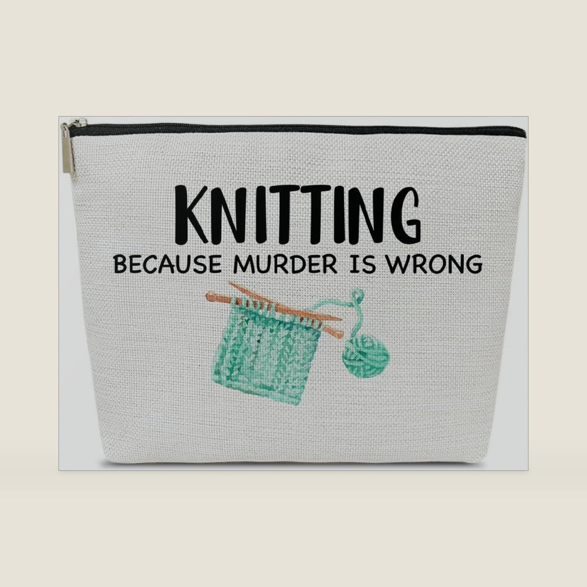 Funny Knitting Gifts Makeup Bag, Crocheting Gifts for Knitters Lovers
