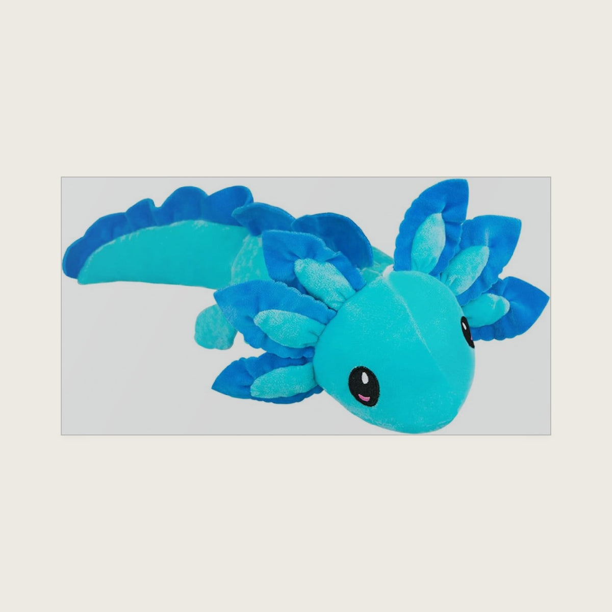 ZEKLZD Axolotl Plush Toy,14" Axolotl Stuffed Animal,Salamander Axolotl Plush Doll Gifts for Boys Girls Birthday Christmas, New Year (Blue)