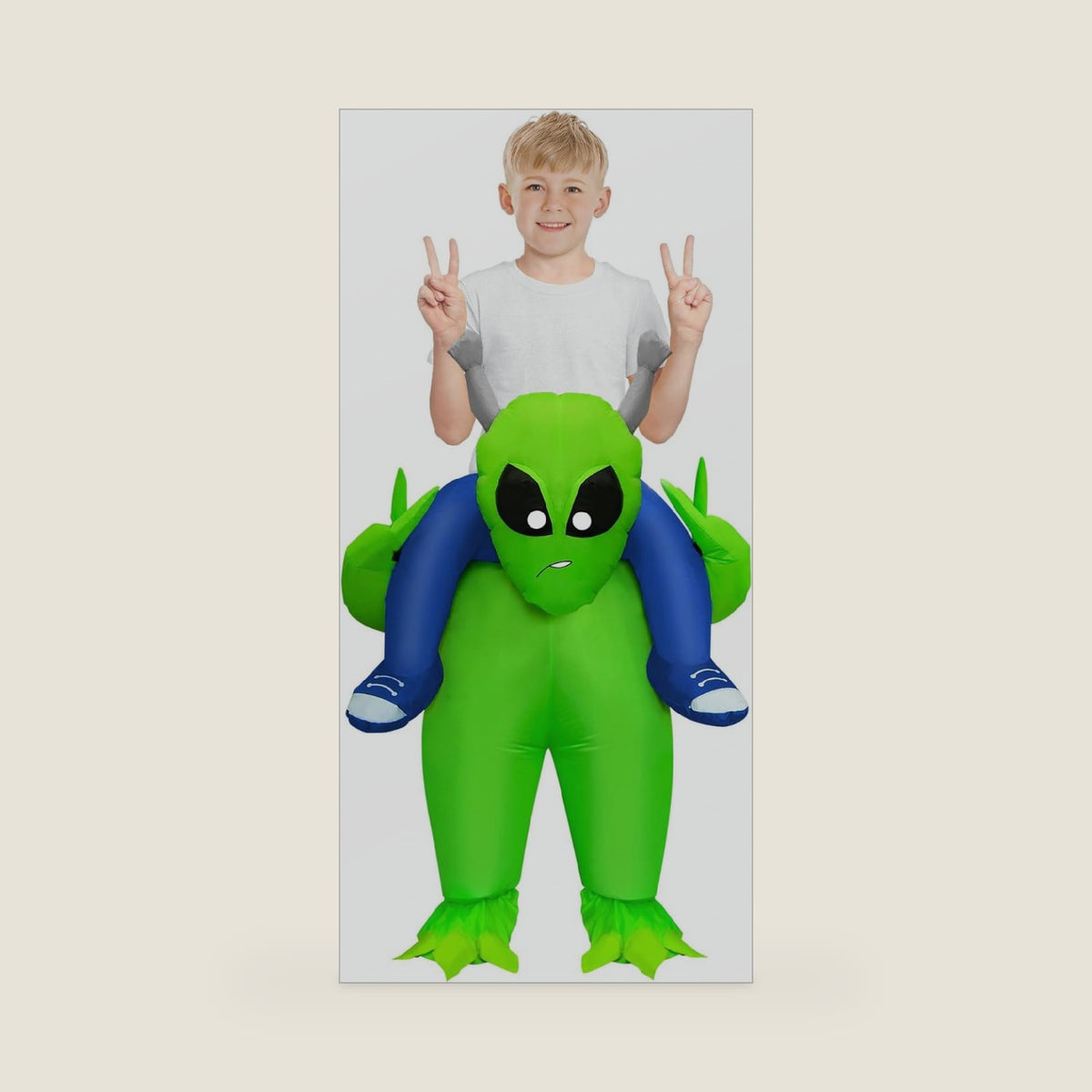 anroog Inflatable Alien Costume Kids Halloween Blow Up Ride on Alien Costumes Suit for Boys Girls Cosplay Party