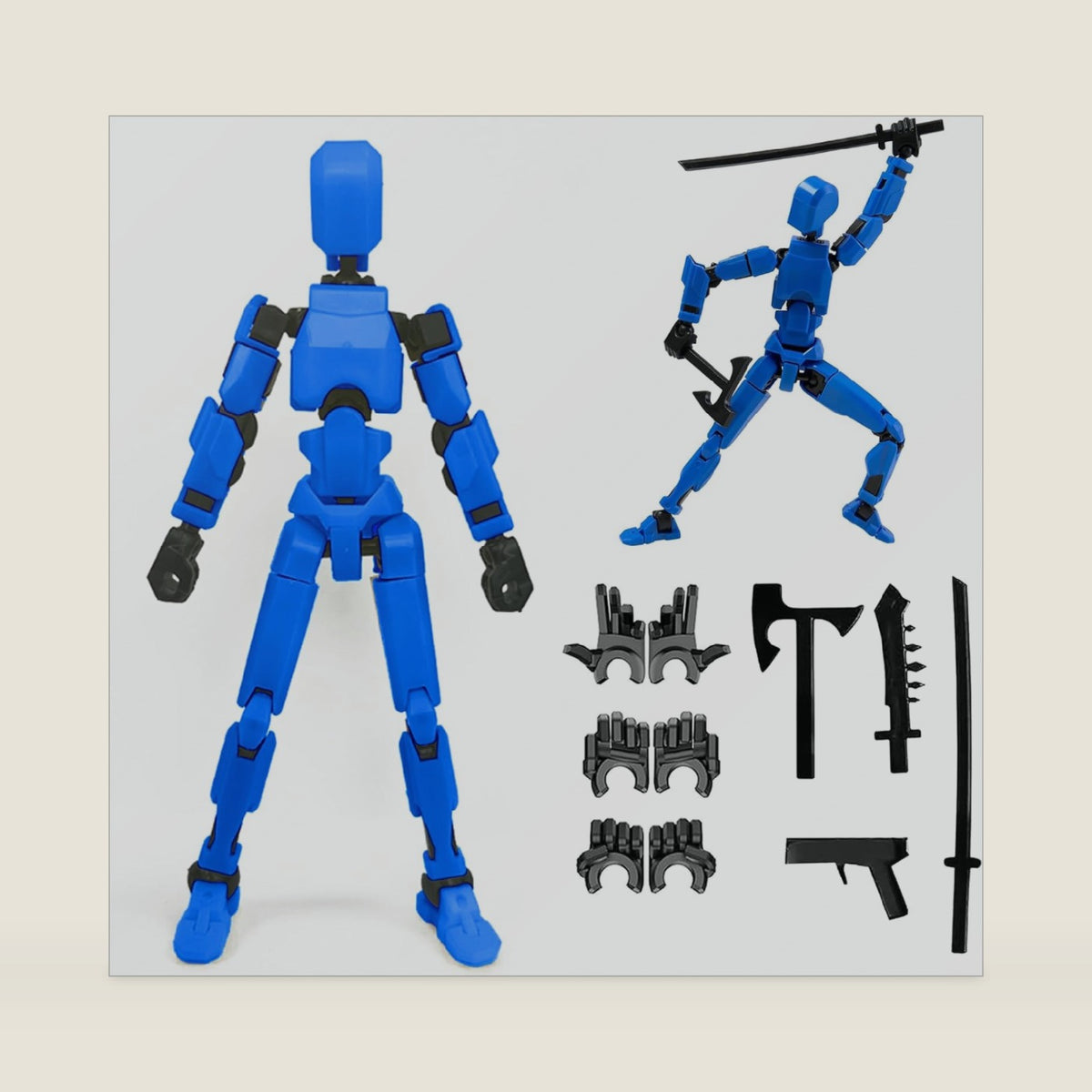 Titan 13 Action Figure,3D Printed Lucky Robot 13 Action Figure Set