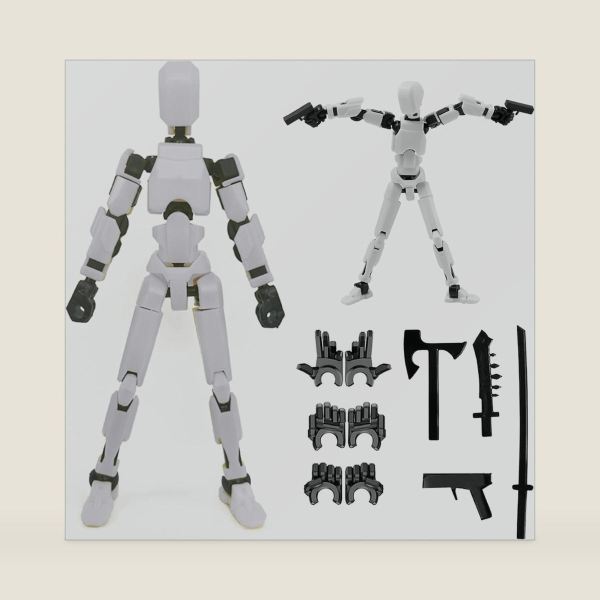 Titan 13 Action Figure,3D Printed Lucky Robot 13 Action Figure Set