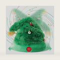 Electric Singing Dancing Santa Hat 27" Swing Moving Animated Christmas Tree Hat Shaking Interactive Musical Christmas Hat for Kids Adults Decor