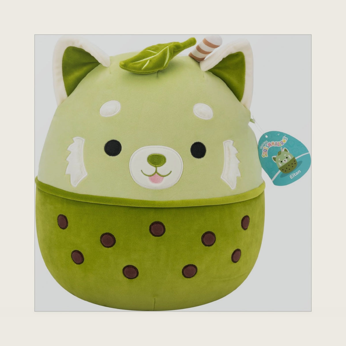 Original 14in Eitan the Matcha Boba Red Panda – Official Plush (Large)