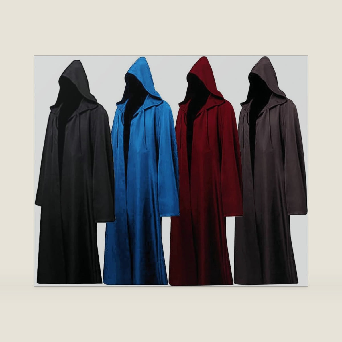 Tunic Hooded Robe Adult Wizard Robes Monk Priest Cloak Halloween Cosplay