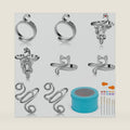 8 Pcs Crochet Ring, Adjustable Crochet Ring for Finger, Tension Rings