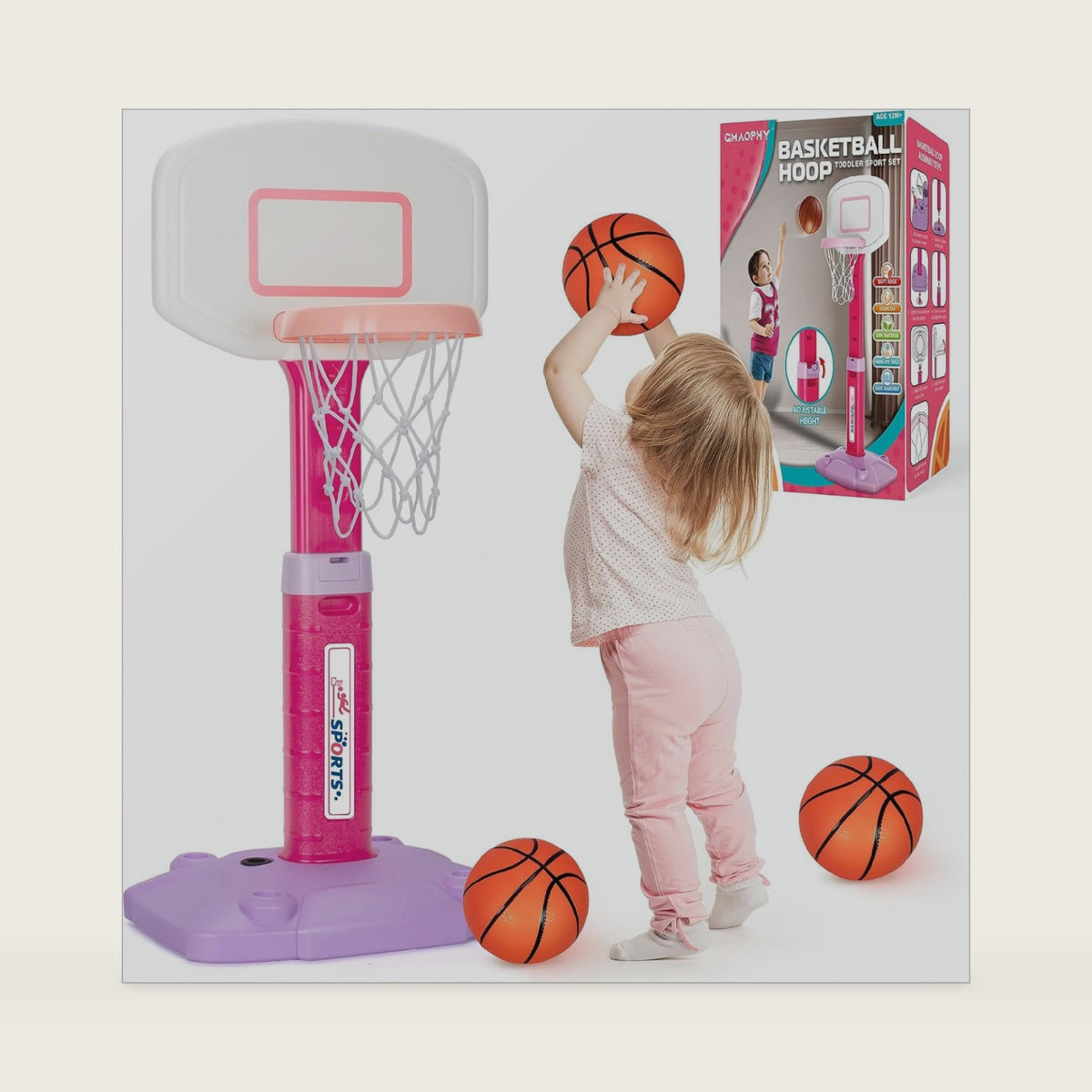 Toddler Basketball Hoop, Kids Toys Basketball Hoops for Indoor Outdoor Play