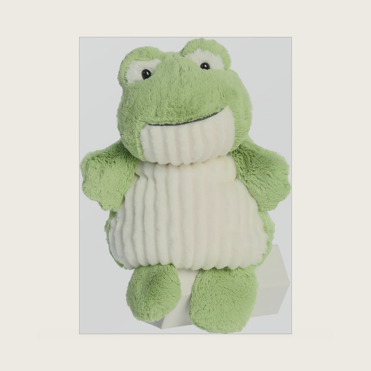 Cuddly Huggle Pals Fuzzy Frog Stuffed Animal - Weighted Comfort - Endless Snuggles - Green 12.5 Inches