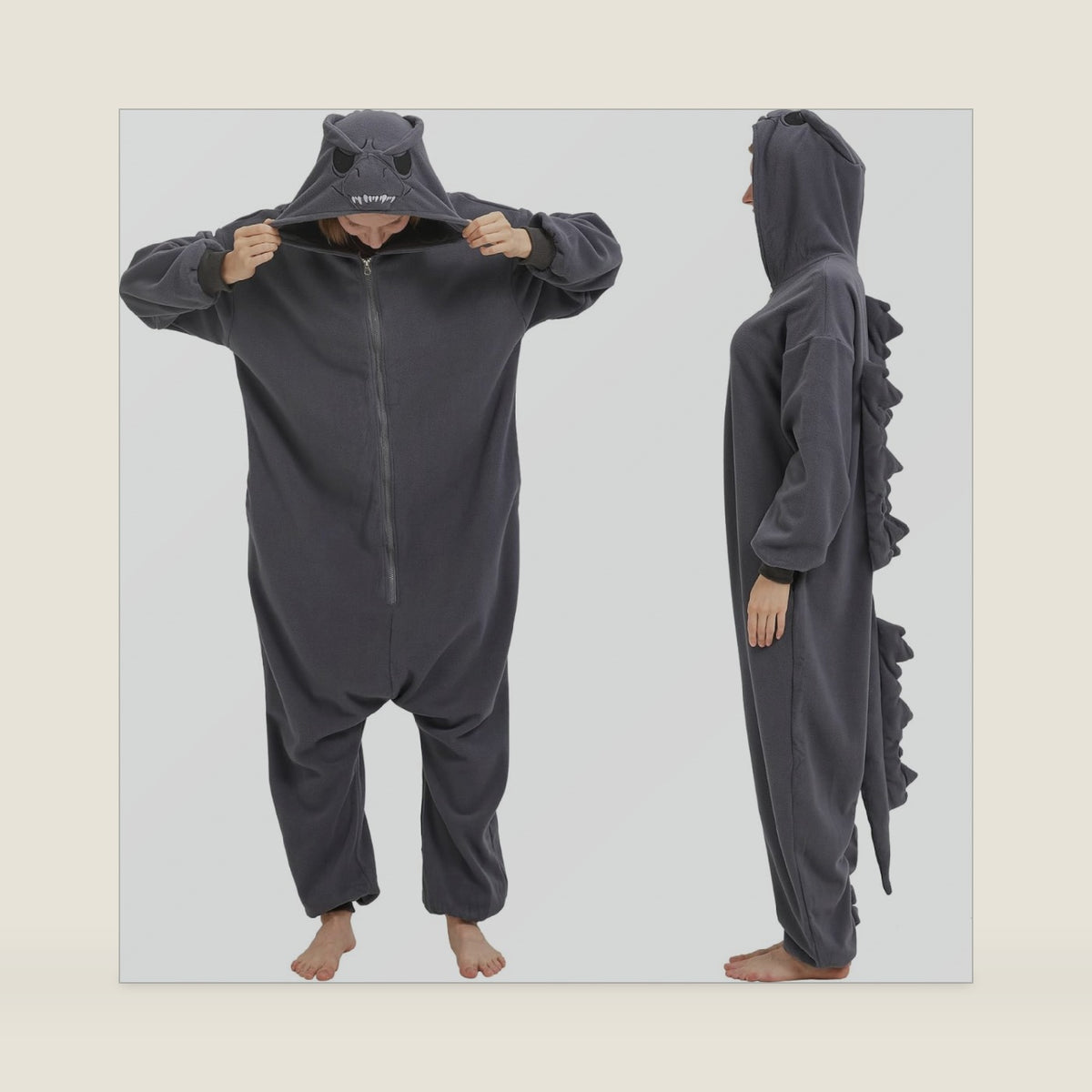 Unisex Adult Dinosaur Onesie Movie Character Marine Iguana Monster Cosplay Costume Halloween Jumpsuit Homewear