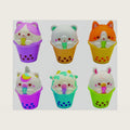 Raymond Geddes Boba Tea Friends Squishies for Kids (24 Pack) - Cute Squishy Animals with Boba Tea Cups - Boba Party Favors