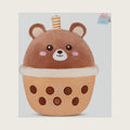 12 Inch Bear Boba Tea Plush Cute Bubble Stuffed Animal Soft Plushie Pearl
