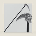 Spooktacular Creations Halloween Grim Reaper Scythe, Skeleton Scythe Staff for Halloween Party Costume Accessories, Fake Plastic Skull Scythe Weapon for Kids Women Men Dress Up