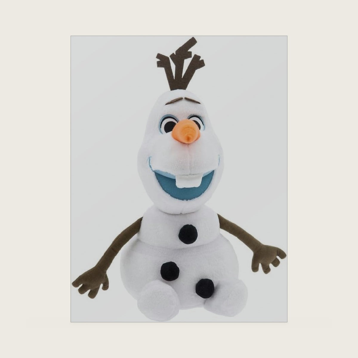 Store Official Olaf Medium Soft Toy for Kids, Cuddly Character with Fuzzy Texture and Embroidered Details, Satin Tooth, Plushy Suitable for All Ages