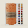 Likeecords Cotton Macrame Cord 3mm x 100m, 3 Strand Twisted, Macrame Rope, Macrame String Cotton Yarn, Macrame Yarn Craft Cord for Knitting Plant Hangers Christmas Wedding Décor (Terra Cotta)