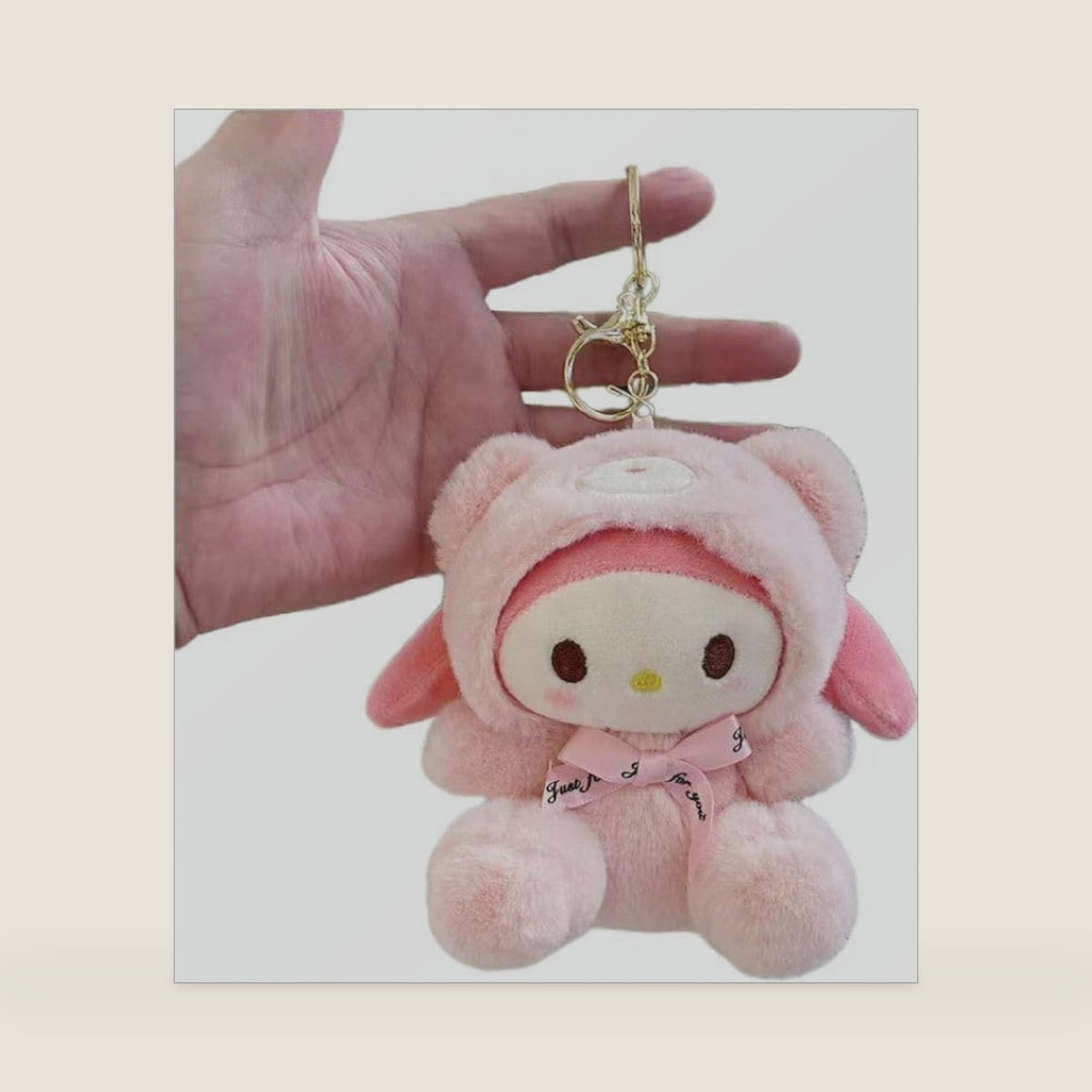 Cartoon Bag Charms Cute Plush Keychain for Women Girls, 5" Soft Backpack Key Chain Cute Stuffed Animals Bag Keychain