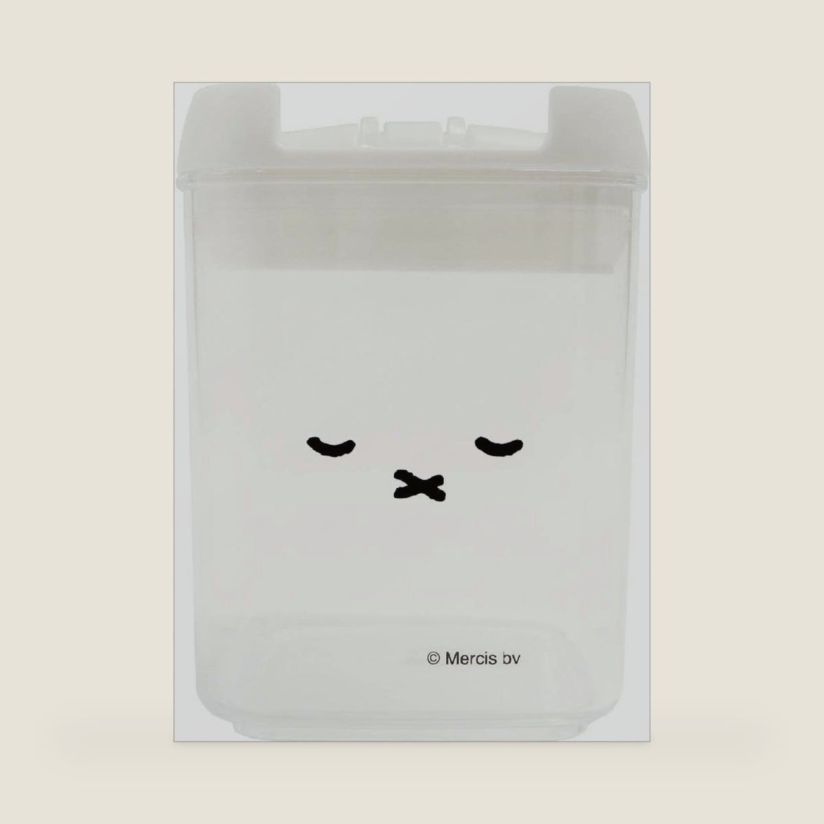 Storage Container, Canister, 9.1 fl oz (270 ml), Good Night , Easy Lock, Easy to See Contents Clear Container, Width 3.0 x Depth 3.0 x Height 3.9 inches (7.5 x 7.5 x 10 cm)
