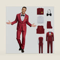 Betelgeuse Costumes Mens Red Wedding Suit Beetle Movie Cosplay Blazer Gothic Outfits Halloween Uniform