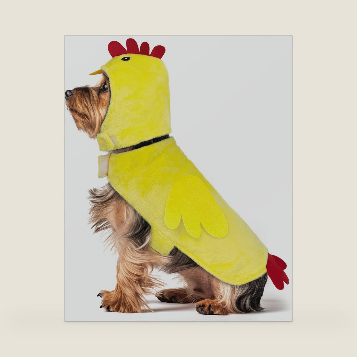 cyeollo Dog Chicken Costume Easter Outfits Halloween Thansgiving Pet Costumes Funny Holiday Cute Hoodies Coats for Small Dogs, Yellow Chicken M