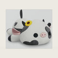 Onsoyours Cute Cow Plushie with Sunflower Headwear, Soft Stuffed Milk Love Cow Squishy Plush Animal Toy Flower Cow Pillow Gift for Kids (Sunflower Cow, 12")