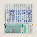 Hobekoee 14 Sizes Crochet Hooks Set,2.25mm(B)-10mm(N) Ergonomic Handle Crochet Hook for Arthritic Hands,Long Crochet Needles Set with Case for Beginners and Enthusiasts
