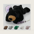OSOCU 1.8 LB Black Bear Microwavable Weighted Stuffed Animal Heating Pad