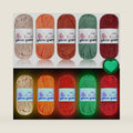 WILLBOND 5 Rolls Glow in The Dark Yarn for Crocheting, Multiple