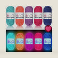 WILLBOND 5 Rolls Glow in The Dark Yarn for Crocheting, Elegant