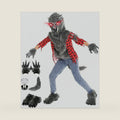 Werewolf Costume for Boys, Wolf Suits with Light Up Red Eyes Mask, Gloves, Shoes, Tail, Fangs Dress up for Kids
