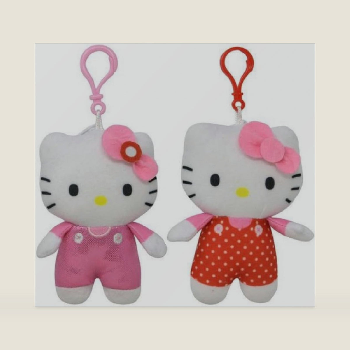 U.P.D. Inc Plush Zipper Pulls, 5 inches, Set of 2, Shiny Pink and Red Strawberry, Pink/red