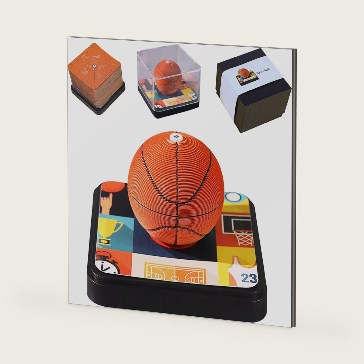 2027 Basketball 3D Art Tearable Paper Sculpture Desk Calendar