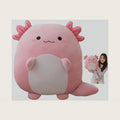 GOOC 16 Inch Plush Axolotl Stuffed Animal Axolotl Hugging Pillow Pink Axolotl Plushies Throw Pillow Axolotl Anime Gift for Kids and Lovers