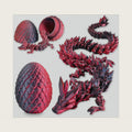 12" 3D Printed Dragon Eggs with Dragon, Articulated 3D Fidget Toys for Kids