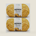 Bernat Blanket Mist-ical Crochet Soft Chenille Yarn, Sunshine, 2-Pack
