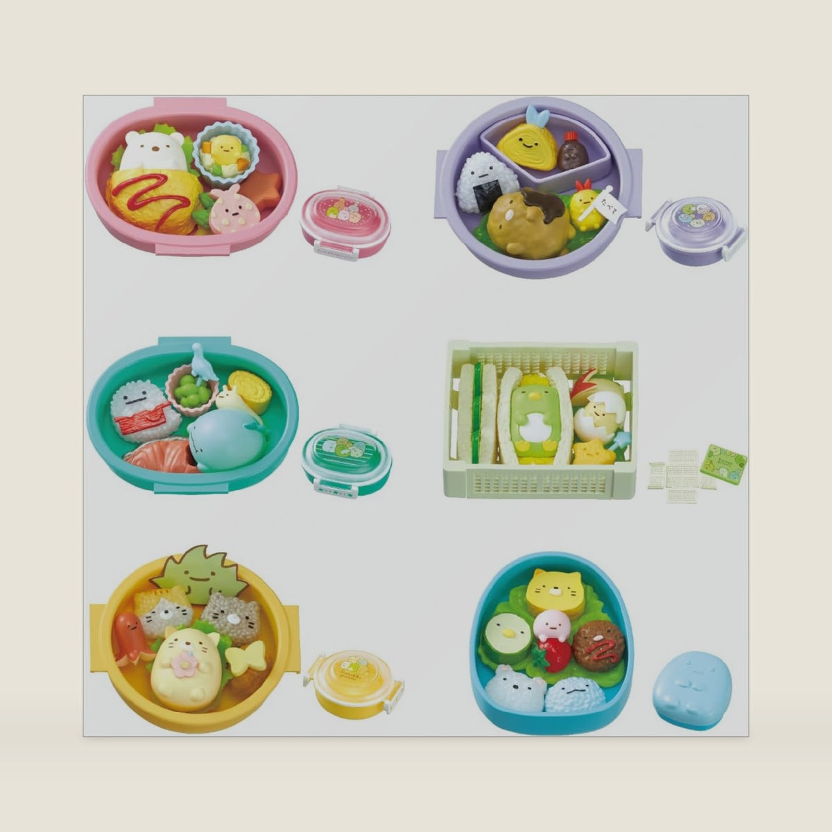 Rement San-X Sumikko Gurashi Manpuku Sumikko Bento Box Approx. 4.5 x 2.8 x 2.4 inches (115 x 70 x 60 mm), Made of PVC, ABS, PP