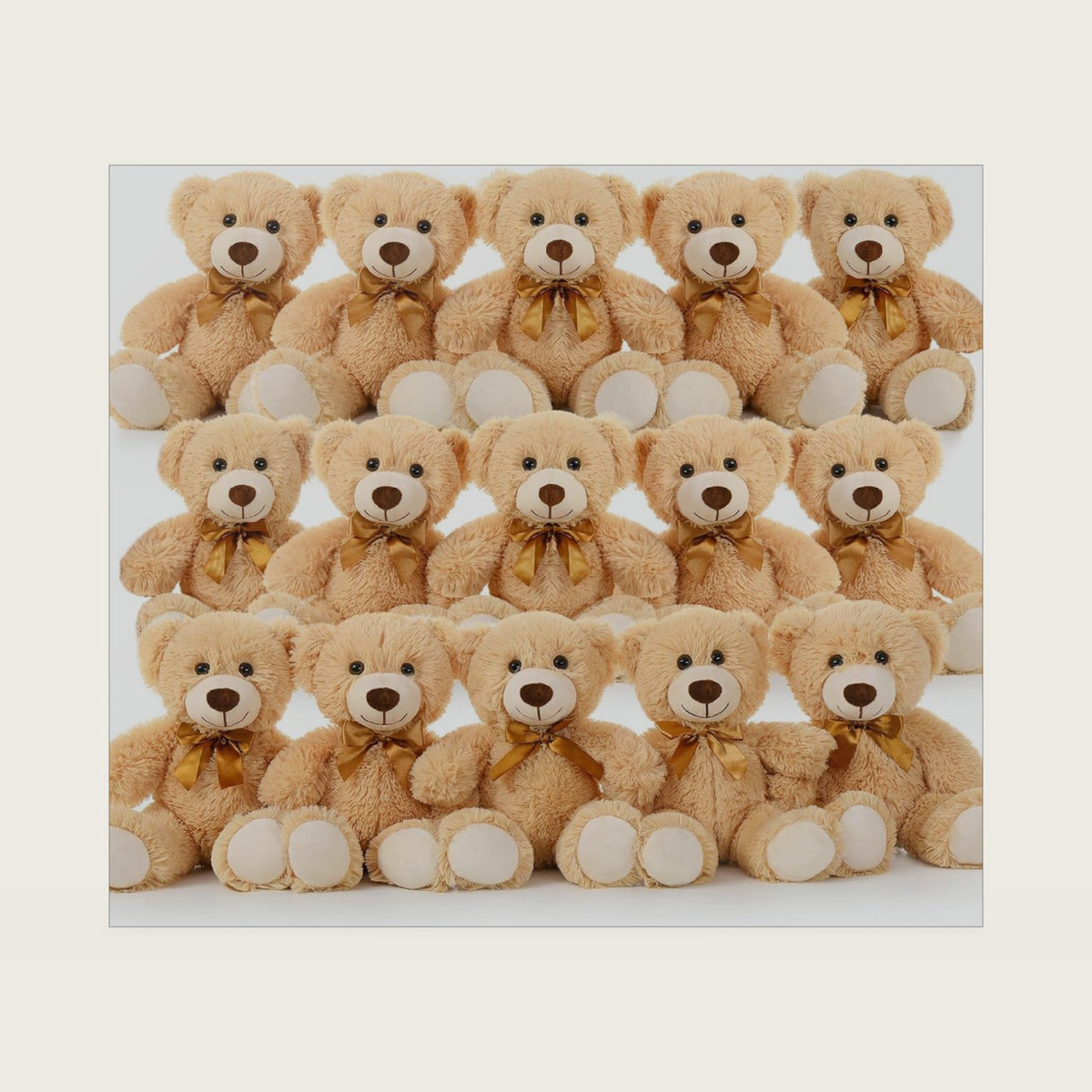 MaoGoLan Bulk Teddy Bear Baby Shower, 20 Packs Small Teddy Bear Stuffed Animals in Bulk,13.5" Small Stuffed Bears Plush for Wedding,Birthday,Christmas, Party Decorations