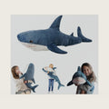 39.5-inch Plush Shark Toy Pillow, Giant Shark Stuffed Animal,Soft Shark Cushion Pillow Shark Plush Pillows,Chubby Stuffed Shark Toy - Children s Boys and Girls Room Decoration Bedtime Gift (Blue)