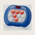 Intoypad Quick Push Pop Game Light Up Fidget Toy for Kids Blue