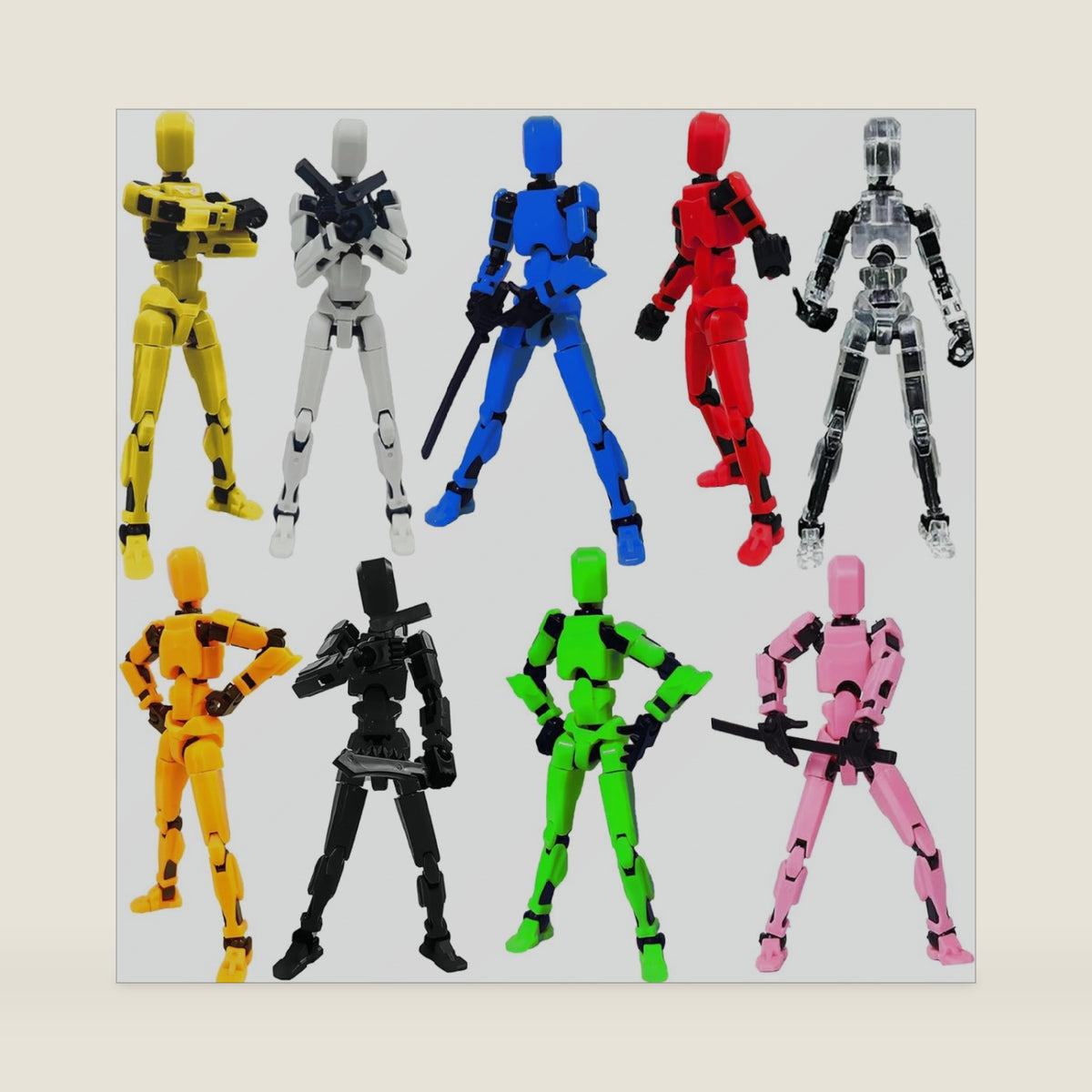 Titan 13 Action Figure, 3D Printed Lucky Robot 13 Action Figure for Gifts