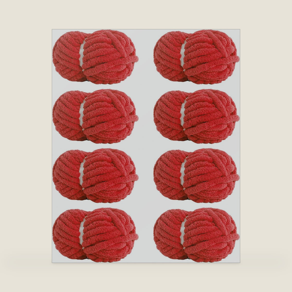 Chunky Yarn for Hand Knitting, Soft Jumbo Chenille Yarn, 8 Pack