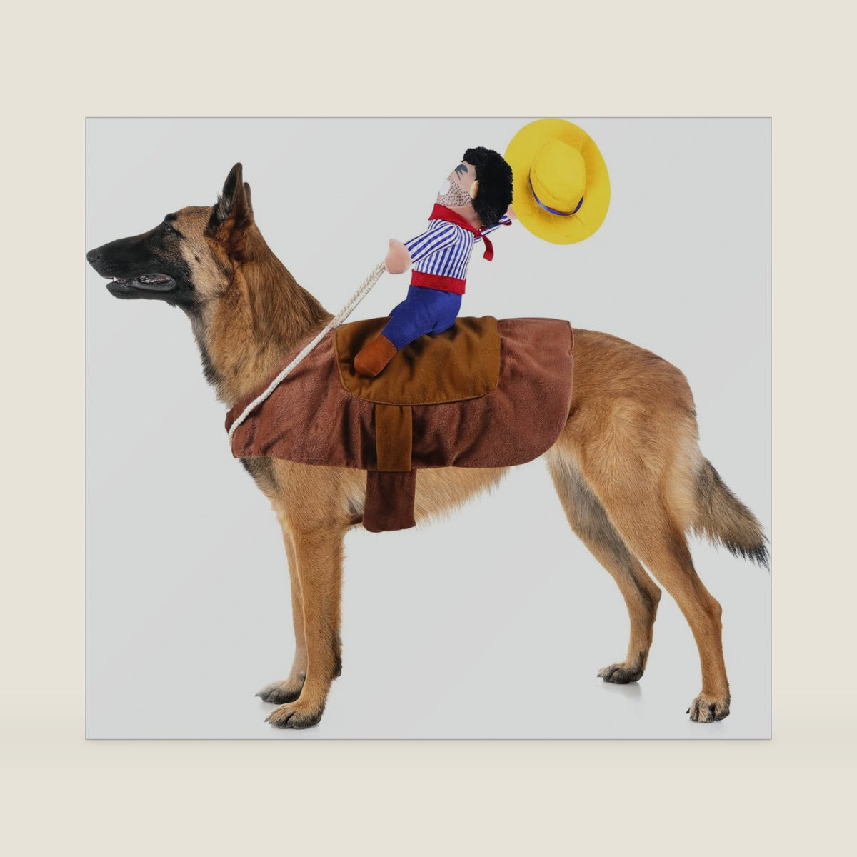 GOYOSWA Dog Cowboy Costume, Dog Halloween Costumes Cowboy Rider Dog Costume Funny Dog Costume for Small Medium Large X-Large Dogs (XX-Large)