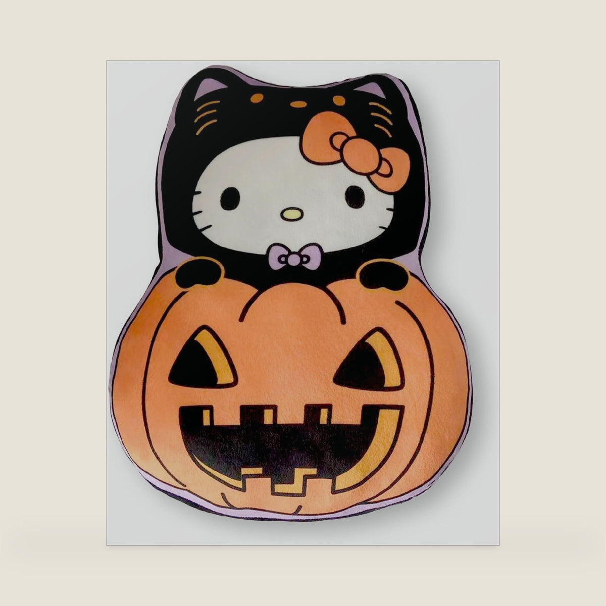 Northwest Halloween Cloud Pillow, 11in Pumpkin Cat Plush Throw, Super Soft Fall Toy & Decor