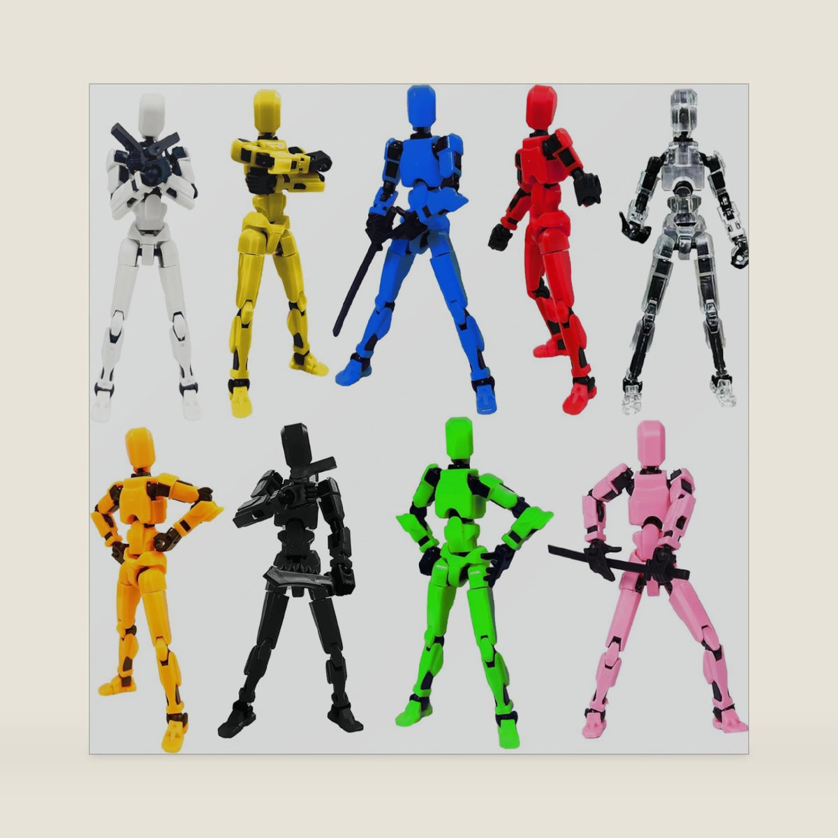 Titan 13 Action Figure, Multi-Jointed Lucky Robot 13 Action Figure