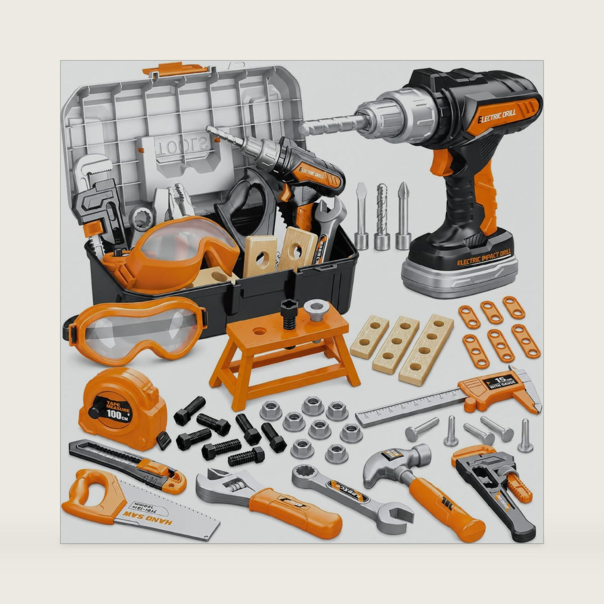 Kids Tool Set, Toddler Tool Set with Box, Toys for 3 4 5 Year Old Boys