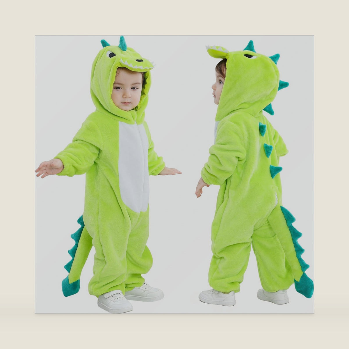 TONWHAR Baby Halloween Costume Hooded Romper – Infants Toddlers Animal Jumpsuit for Fall Winter Kids Daily Playwear