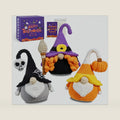 MAGIMUSE Crochet Kit for Beginners Crochet Starter Kits for Halloween Amigurumi Knitting Crochet Animals Kits Hooks Yarn Set with Step-by-Step Video Tutorials, 3 Halloween Gnomes (40%+ Yarn)