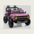 First Ride On 24V Ride on Toys for Big Kids, Licensed Ford Bronco Raptor 2 Seater Ride on Cars with Remote Control, Ride on Truck w/ 4-Wheeler Suspension, 3 Speeds, Led Lights, Bluetooth (24V, Pink)