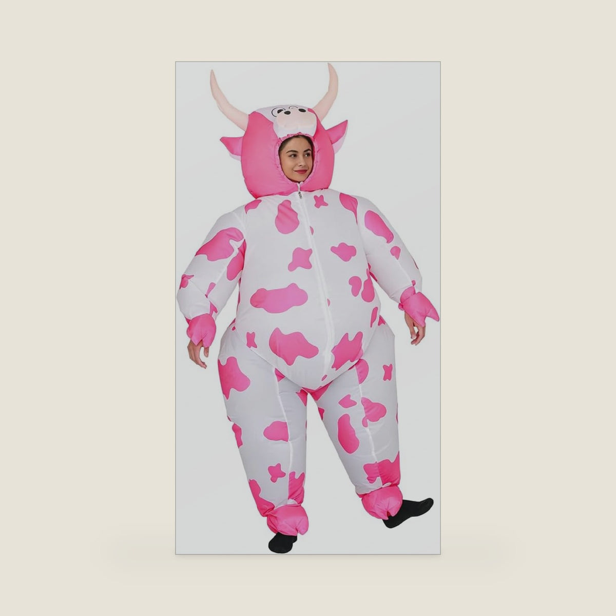 RHYTHMARTS Inflatable Cow Costume Adult Blow Up Costume Funny Inflatable Costumes for Halloween Christmas